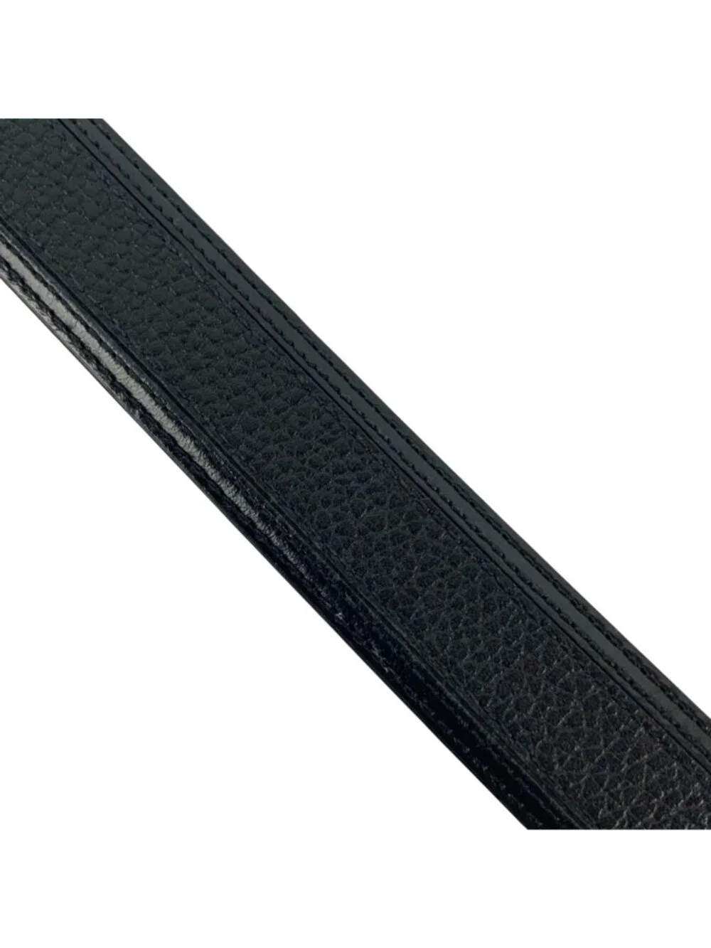 Johnston & Murphy Mens Black Pebbled Leather Belt With Silvertone Buckle Size 36
